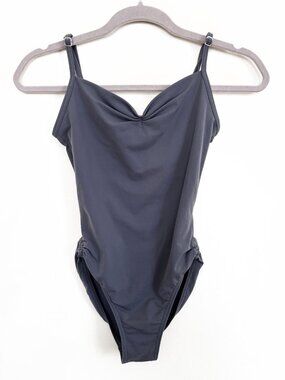 Nikolay Emely Camisole Leotard with Adjustable Leg in Dark Grey Adult XS